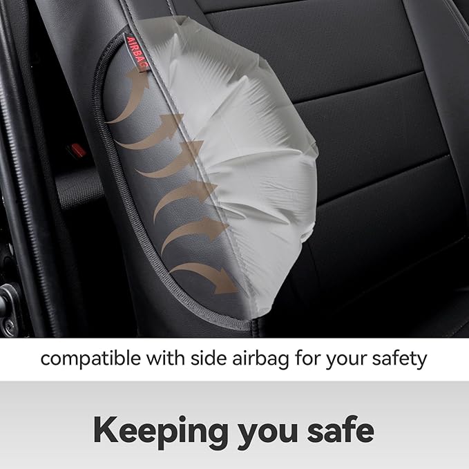 coverdream Corolla Cross Leather Seat Covers Custom Fit for 2022-2026 Toyota Corolla Cross L,LE,XLE,SE,S (Non-Hybrid) SUV,Fully Covered,Luxury Waterproof Car Seat Protector(Full Set,Black)