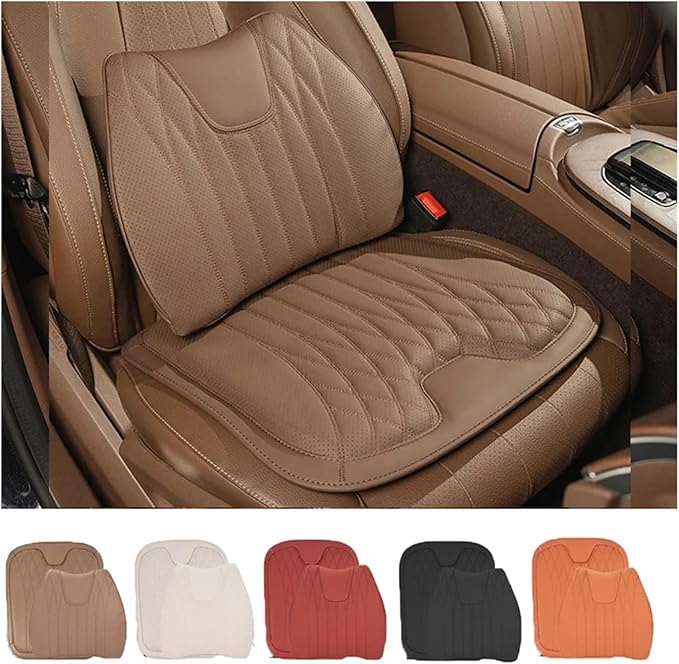 KAnduo M Car Seat Cushion for BMW All Model I3 I4 I8 X1 X2 X3 X4 X5 X5M X6 X7 Z4 Car Lumbar Support Pillow Auto Seat Waist Back Cushion Y (Color : Beige A)