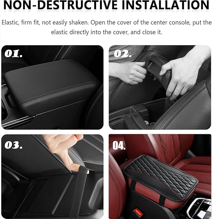 Auto Center Console Pad for Peugeot 508 SW(2018-2023) Accessories Car Armrest Cushion Protects Your armrest and Feels Comfortable on Your Elbows and arms