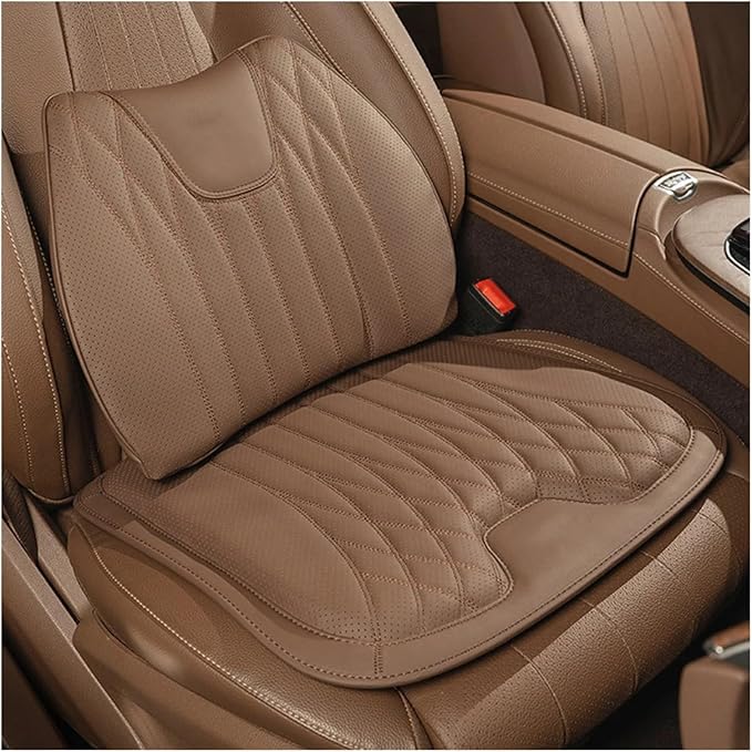 KAnduo M Car Seat Cushion for BMW All Model I3 I4 I8 X1 X2 X3 X4 X5 X5M X6 X7 Z4 Car Lumbar Support Pillow Auto Seat Waist Back Cushion Y (Color : Beige B)